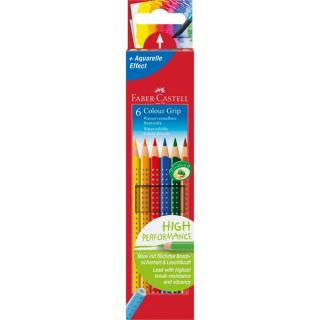 FABER CASTELL Pastelky akvarelové Colour Grip 6 farebné set, Faber-Castell