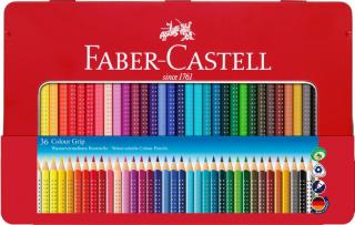 Faber-Castell Pastelky akvarelové Colour Grip set 36 farebné v plechu, Faber Castell