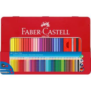 Faber-Castell Pastelky akvarelové Colour Grip set 48 farebné v plechu, Faber Castell