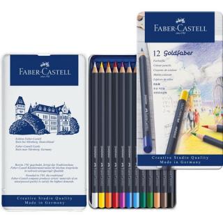 Faber-Castell Pastelky Goldfaber permanent set - plech 12 farebné