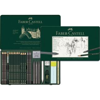 FABER CASTELL Pitt Grafit set veľký, plechová krabička, Faber Castell