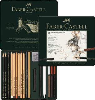 Faber-Castell Pitt Monochrome set 21 ks plech, Faber Castell