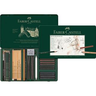 FABER CASTELL Pitt Monochrome set 33 - plech, Faber Castell