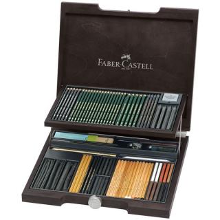 Faber-Castell Pitt Monochrome set drevená kazeta, Faber Castell