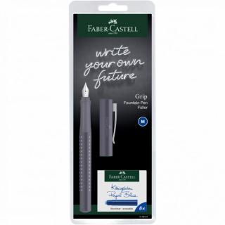 FABER CASTELL Plniace pero Grip 2010 Harmony, M sivá BL, Faber Castell