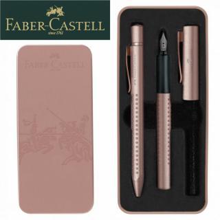 FABER CASTELL Súprava Grip Edition plniace pero M+guľôčkové pero XB, medená