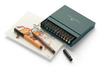 Faber-Castell Umelecké perá PITT set 12 Atelierbox, Faber Castell