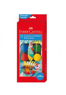 Faber-Castell Vodové farby 12 farebné, 24 mmcc