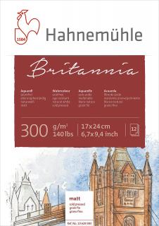 Hahnemühle Britannia Akadémia matný akvarelový blok 17x24 cm, Hahnemühle