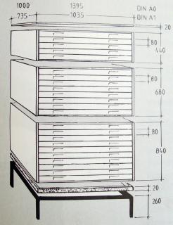 ostatní Sokel pre archívnu skriňu DIN A0