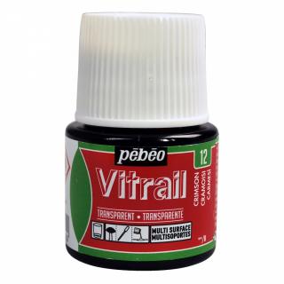 Pébeo karmínová farba na sklo, Vitrail 45 ml, Pebeo