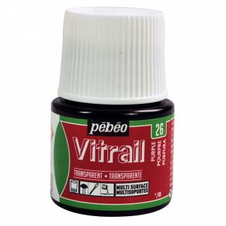 Pébeo purpurová farba na sklo, Vitrail 45 ml, Pebeo