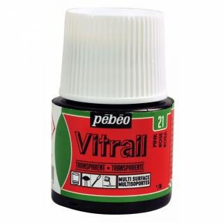 Pébeo ružová farba na sklo, Vitrail 45 ml, Pebeo