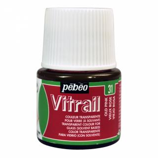 Pébeo staroružová farba na sklo, Vitrail 45 ml, Pebeo