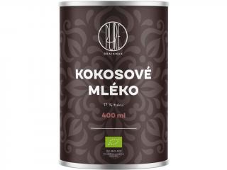 BrainMax Pure Organic Kokosové mlieko 17% tuku, BIO, 400 ml