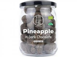 BrainMax Pure Pineapple in Dark Chocolate, Lyofilizovaný ananas v horkej čokoláde, BIO, 225 g