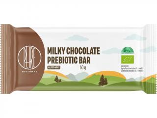 BrainMax Pure Prebiotic Bar, Milky Chocolate, proteínová tyčinka s vlákninou, BIO, 60 g