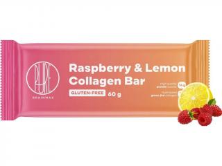 BrainMax Pure Raspberry & Lemon Collagen Bar, Kolagénová tyčinka, Malina a citrón, 60 g