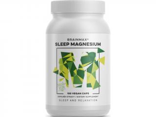 BrainMax Sleep Magnesium, 320 mg, 100 kapsúl (Horčík, GABA, L-theanin, Vitamín B6, šťava z višne)