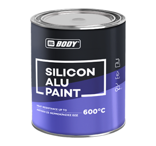 HB BODY Silicon alu paint - farba do vysokých teplôt strieborná do 600°C  750ml