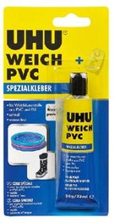 UHU WEICH PVC 30ML/30G LEPIDLO NA mäkké PLASTY SO ZÁPLATOU