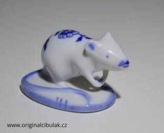 Cibulák Bílá myška 7 cm originální český porcelán Dubí DUX