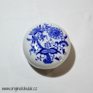 Cibulák dóza kulatá 7 cm originální cibulákový porcelán Dubí, cibulový vzor,