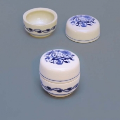 Cibulák Dóza na prstýnky Český porcelán Dubí , cibulákový porcelán,