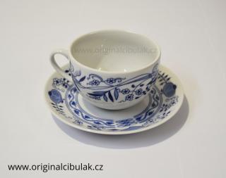 cibulák Henriette šálek a podšálek nízký 270 ml čajový henrieta Saphyr Thun 1 ks cibulákový porcelán Nová Role