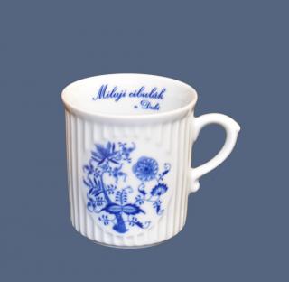 Cibulák hrnek Miluji cibulák Mozart 0,25 l  , cibulový vzor,  český porcelán Dubí