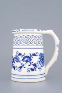 Cibulák korbel prolamovaný, originální cibulákový porcelán Dubí, cibulový vzor,