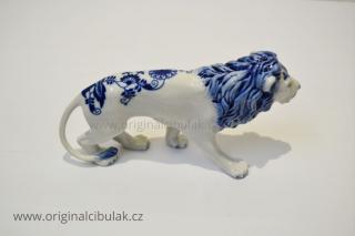 Cibulák Lev 12cm originální cibulákový porcelán Dubí, cibulový vzor,