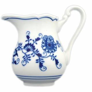 Cibulák mlékovka vysoká 0,85 l, originální cibulákový porcelán Dubí, cibulový vzor,