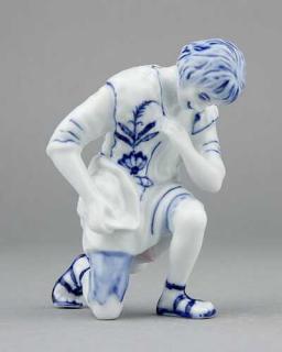 Cibulák Ovčák 11 cm originální cibulákový porcelán Dubí, cibulový vzor,