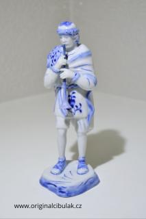 cibulák pasáček s píšťalkou 18 cm originální český porcelán Dubí Royal Dux Bohemia