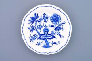 Cibulák podšálek zrcadlový nízký ZC/1, 15,5 cm,  originální cibulákový porcelán Dubí, cibulový vzor,