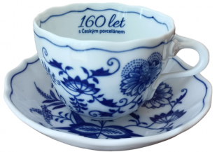 cibulák šálek a podšálek 0,20 l 160 let porcelánu v Dubí