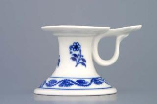 Cibulák svícen  1991 s ouškem 6,5 cm originální cibulákový porcelán Dubí, cibulový vzor,