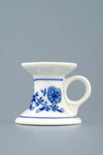 Cibulák svícen mini s ouškem 4,5 cm originální cibulákový porcelán Dubí, cibulový vzor,