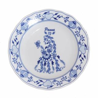 Cibulák talíř 24 cm  zvěrokruh Panna horoskop Český porcelán  Dubí