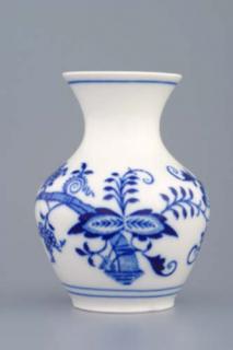 Cibulák váza  2544/1, 10 cm originální cibulákový porcelán Dubí, cibulový vzor,