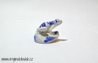 Cibulák Žabka 5,5 cm originální cibulákový porcelán Dubí, cibulový vzor,