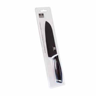 nůž kuchyňský santoku Sandrik Berndorf  ocel čepel 9 cm teflonový Collini černý