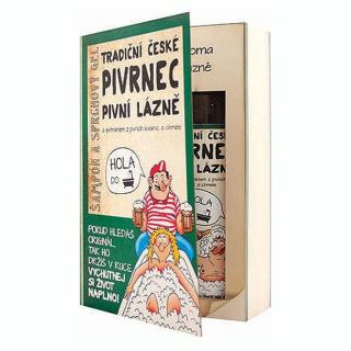 Bohemia Pivrnec Kniha s extrakty z pivních kvasnic a chmele Sprchový gel 250 ml + Vlasový šampon 250 ml dárková sada