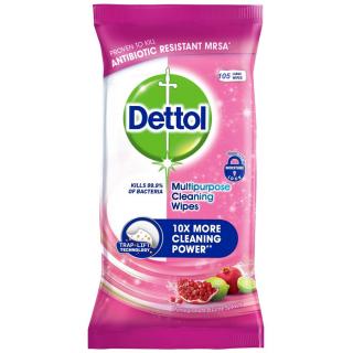 Dettol Univerzální čistící ubrousky bez chlóru granátové jablko, 105 ks