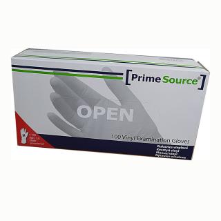 Prime Source Rukavice vinylové bílé S 100 ks M