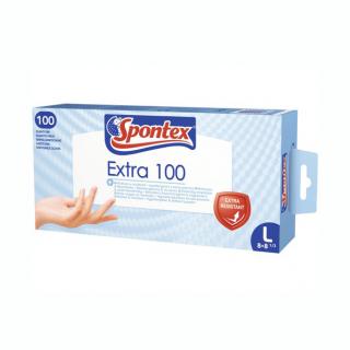 Spontex EXTRA pracovní rukavice vinylové L 100 ks L