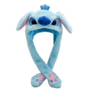 Svítící čepice Stitch s pohyblivýma ušima modrá C