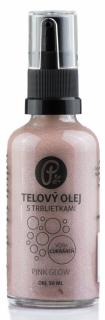 PINK GLOW - telový olej s trblietkami na telo, pleť a vlasy 50ml Vôňa: Cukráreň