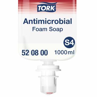 520800 - S4 - Tork antimikrobiálne penové mydlo s alkoholom 1000 ml, 1666 dávok